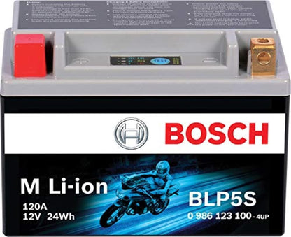Bosch Batería Deportiva de Litio BLP5S, Grupo 5, 120 CA, 12 V, para Motocicleta, ATV/UTV, Negro