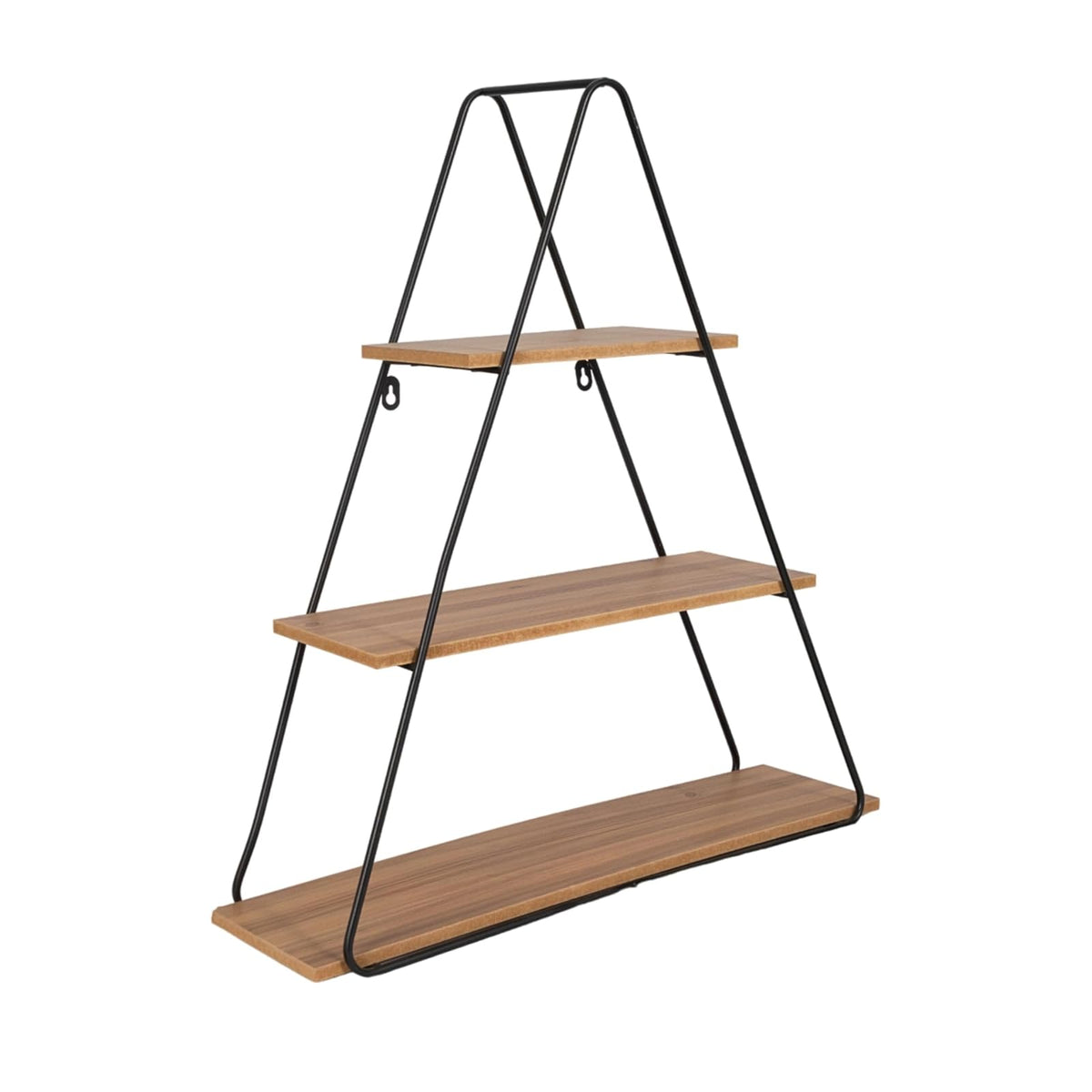 Sagebrook Home 15024 - Estantería de Pared (Metal, Madera, 66 cm), Color marrón y Negro