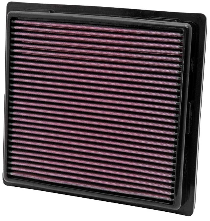 K&N Filtro de aire del motor: aumenta la potencia y el remolque, lavable, de alta calidad, filtro de aire de repuesto: compatible con Jeep/Dodge SUV V6/V8 (Grand Cherokee, Durango), 33-2457