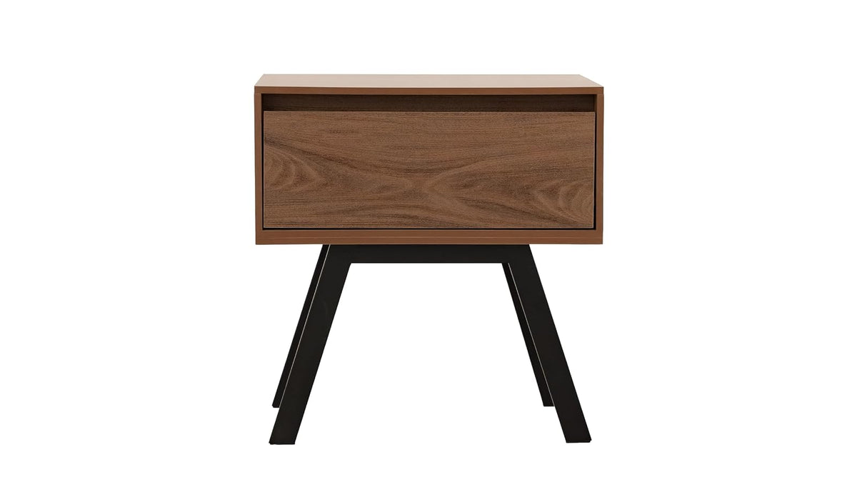 Tugow Buró con 1 Cajón Color Nogal - Madera Industrializada