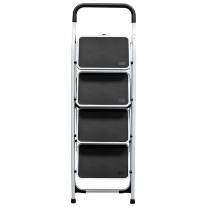 Surtek ETT4 Escalera Tubular Plegable Tipo Taburete de Acero de 4 escalones