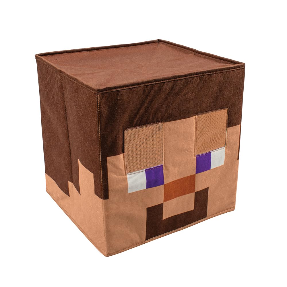 Minecraft Block Head Costume Headpiece, Official Minecraft Costume Accessories, Single Size Costume Mask