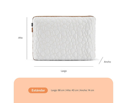 Luuna Almohada Copper Care con Infusión de Cobre y Memory Foam – Termorregulación, Propiedades Antimicrobianas y Soporte Ergonómico