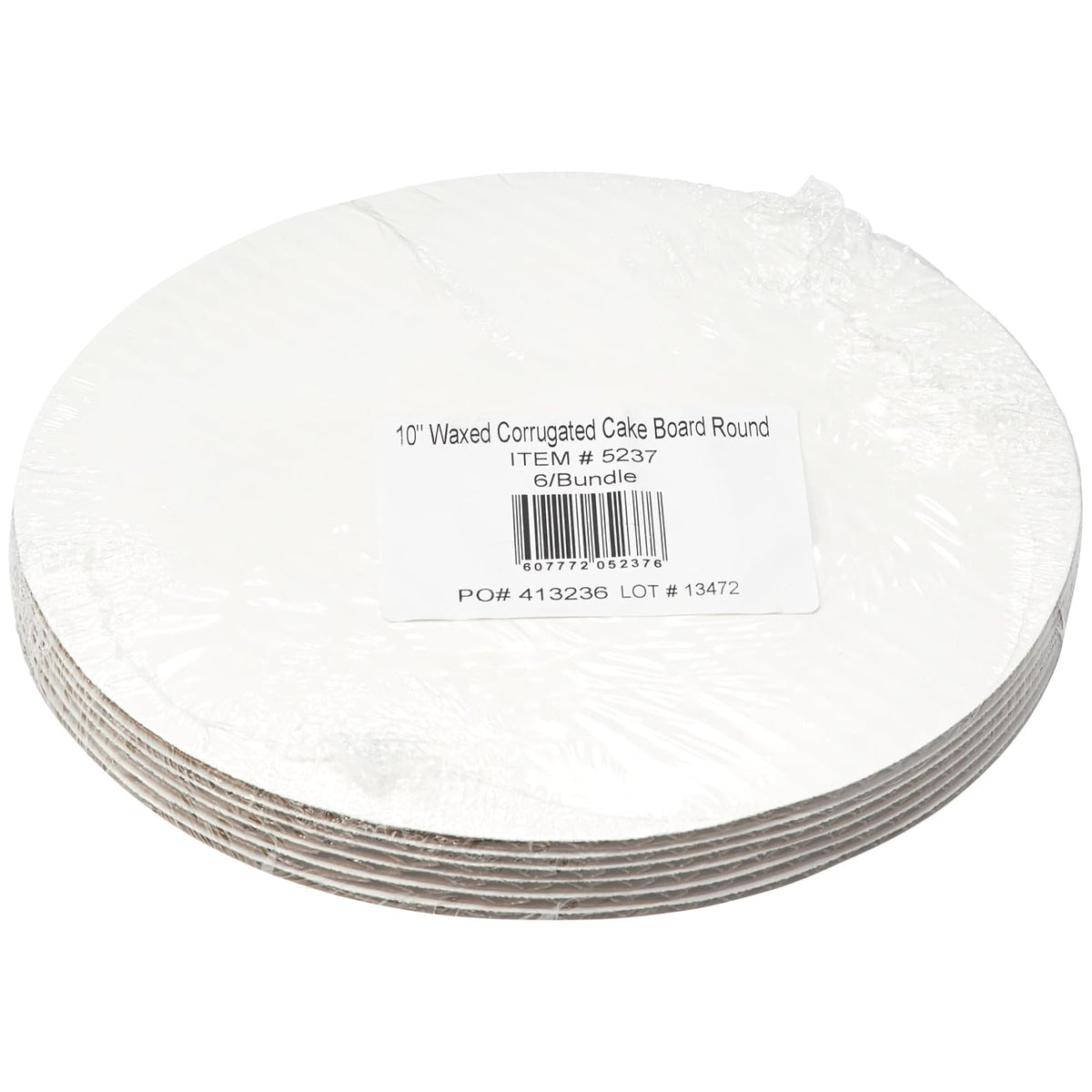 DecoPac Tabla Redonda Encerada para Tartas 25,4 cm | Blanco, paquete de 6, 0,3 cm de grosor, resistente a la grasa, cartón corrugado