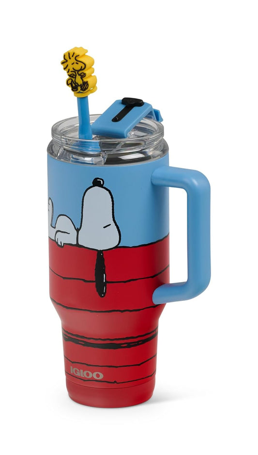 Igloo Snoopy Taza de viaje aislada de acero inoxidable de 32 onzas