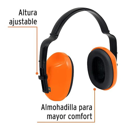 Truper OAJ, Orejera ajustable, excelente bloqueo contra ruidos