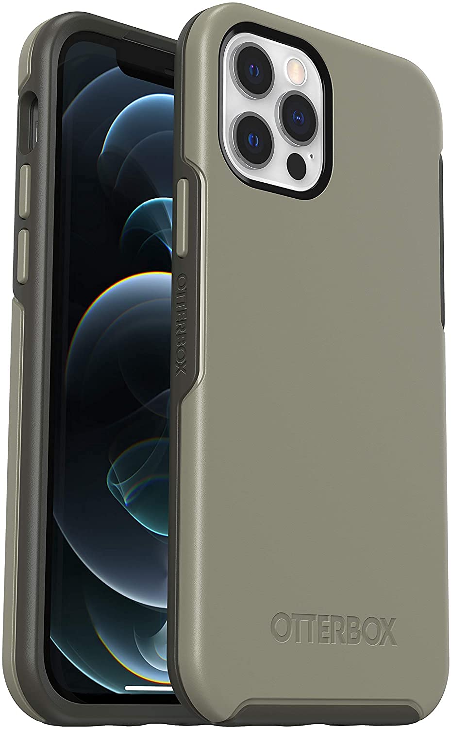OtterBox Funda Symmetry Series para iPhone 12 y iPhone 12 Pro - Serie Symmetry - EARL GREY