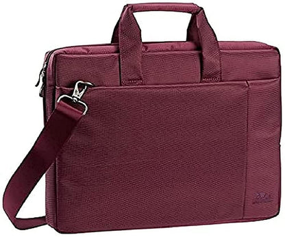 Rivacase 8231 Sofisticado Portafolio Slim Violeta para MacBook Pro Laptop 15.6" hecho de Tela Ultra-Resistente, espacio p/Tablet, Telefono y Documentos, Asas Acojinadas. De Alemania, Colección Central