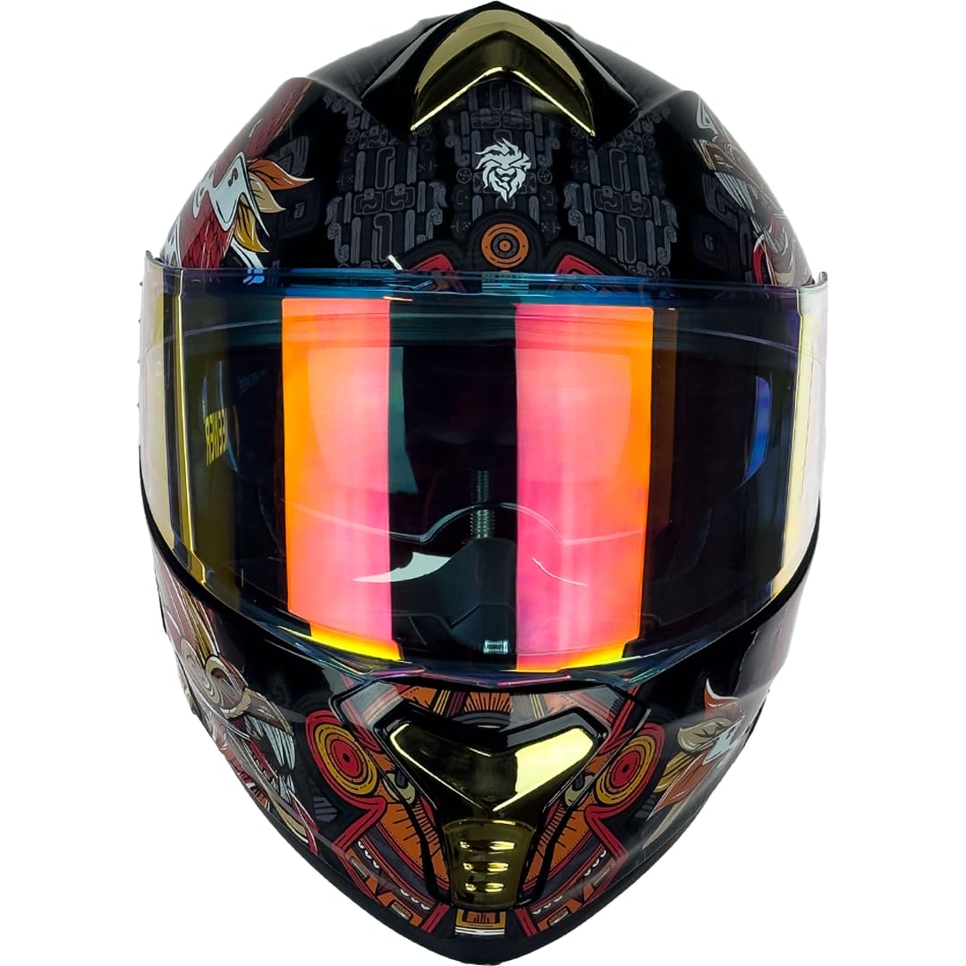 KOV Casco Thunder Quetzalcoatl Rojo Abatible Dot Talla XXL