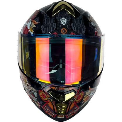 KOV Casco Thunder Quetzalcoatl Rojo Abatible Dot Talla XXL