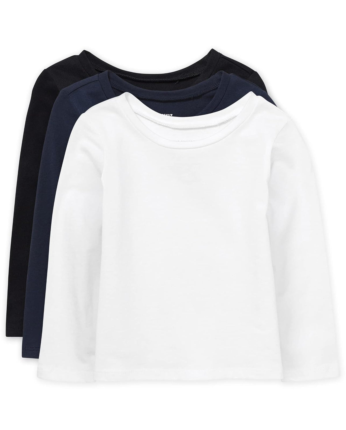 The Children's Place Camiseta básica para niñas pequeñas, Paquete de 3 Camiseta para Niñas