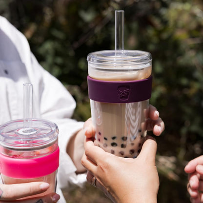 KeepCup - Vaso de café helado de doble pared con tapa y popote, 16 onzas (454 ml)