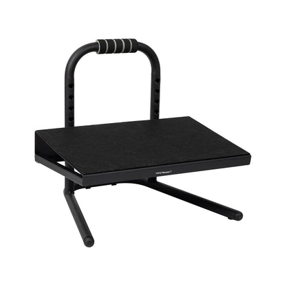 Mind Reader Foot Rest, Under Desk at Work, Ergonomic, Height Adjustable, Office, Metal, 15" L x 14.25" W x 14.5" H, Black