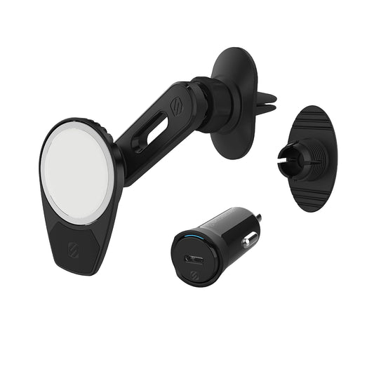 Scosche MSCODVMPD20 MagicMount 4 en 1 Tablero de Instrumentos/ventilación/Brazo oscilante para Cargador inalámbrico MagSafe (Cargador no Incluido) Soporte de Automóvil para Almohadilla de Carga MagSafe