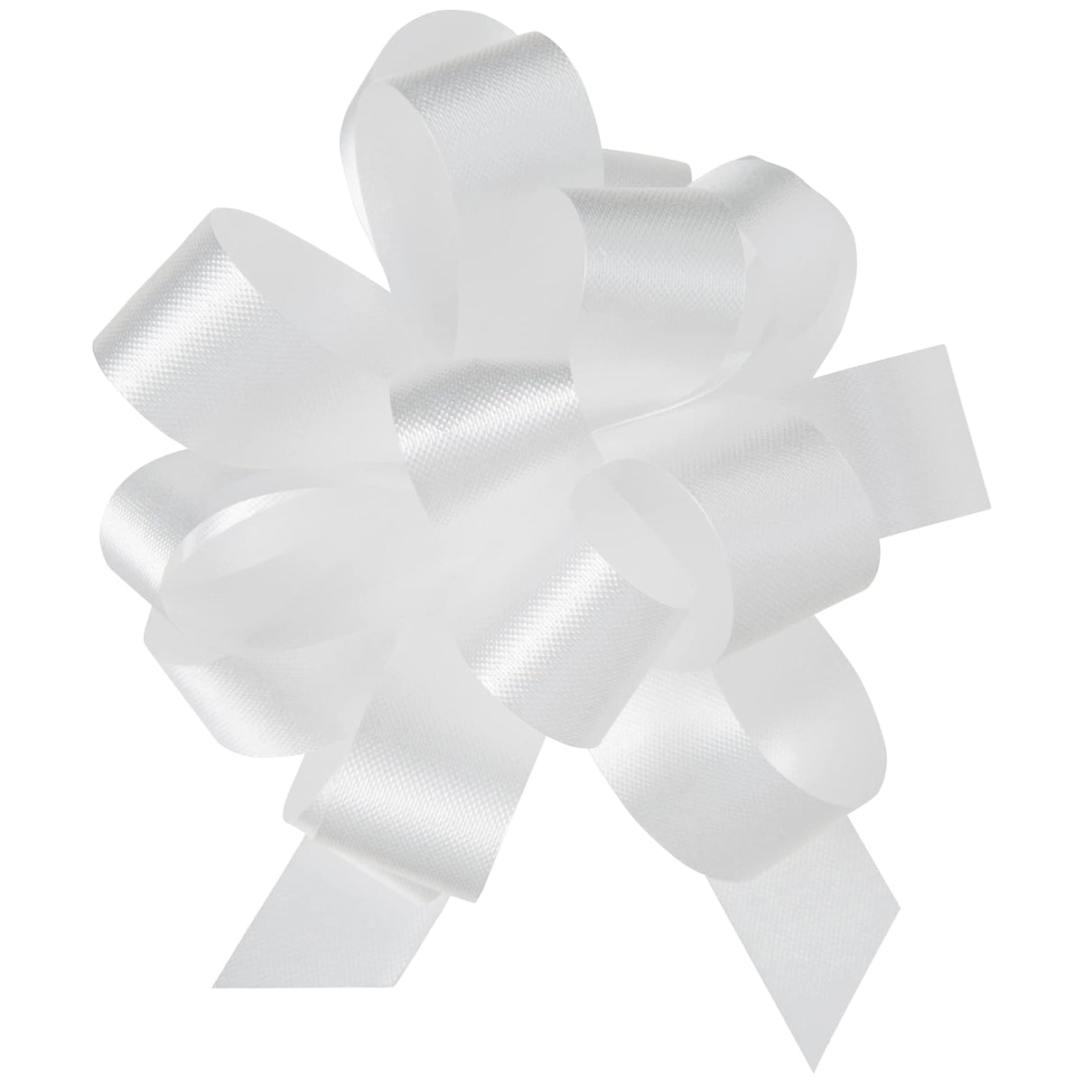 Berwick Offray la perfecta Bow flora-satin 10,2 cm diámetro x 18 bucles, 3/10,2 cm Amplia ribbon-50 piezas/reel-white Pull