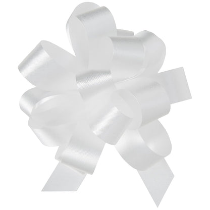 Berwick Offray la perfecta Bow flora-satin 10,2 cm diámetro x 18 bucles, 3/10,2 cm Amplia ribbon-50 piezas/reel-white Pull