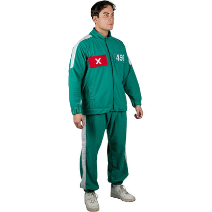 REV Disfraz de Jugador para Adulto – Licencia Oficial El Juego del Calamar – Color Verde – Traje Completo – Cosplay | Halloween | Fiesta | Ropa Temática Talla M