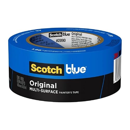 SCOTCH BLUE 3M Masking Tape Azul para Pintores 1 rollo de 48mm x 54.8m | Ideal para pintura, Evita filtraciones, Adherencia profesional, Se retira sin dejar residuos, No maltrata la superficie