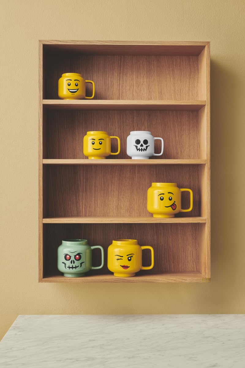 Room Copenhagen - Taza de cerámica con esqueleto verde lego, tamaño pequeño, 8 onzas