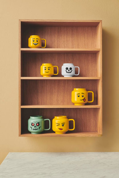 Room Copenhagen - Taza de cerámica con esqueleto verde lego, tamaño pequeño, 8 onzas