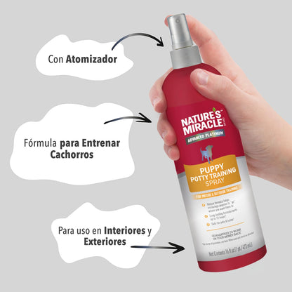 Nature's Miracle Advanced Platinum Puppy Potty Training Spray 16 Oz, Dog Training Aid