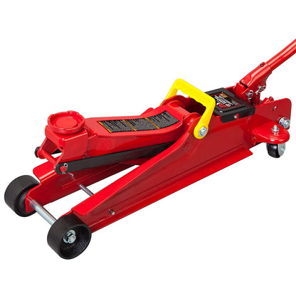 BIG RED T825051-1 Torin Gato hidráulico de Perfil bajo para Piso con Carro, Bomba de elevación rápida de pistón único, Capacidad de 2.5 toneladas (5,000 LB) - Rojo
