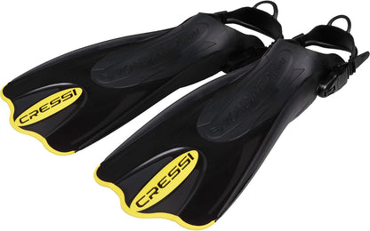 Cressi Palau Fins - Aletas largas o cortas ajustables para adultos y niños para bucear y nadar