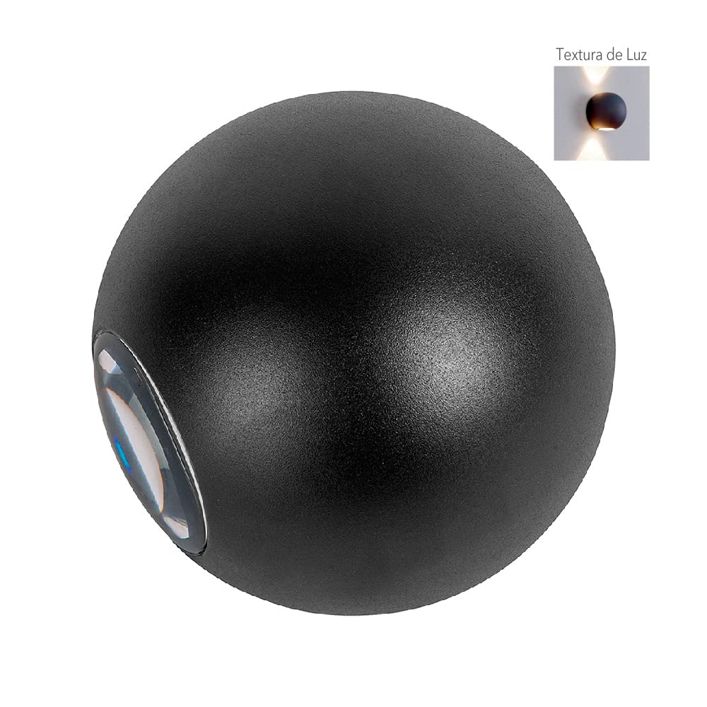 Tecnolite Lámpara de Pared Arbotante LED Exterior 6 W, Luz Suave Cálida, IP54, IK06, No atenuable, LED integrado
