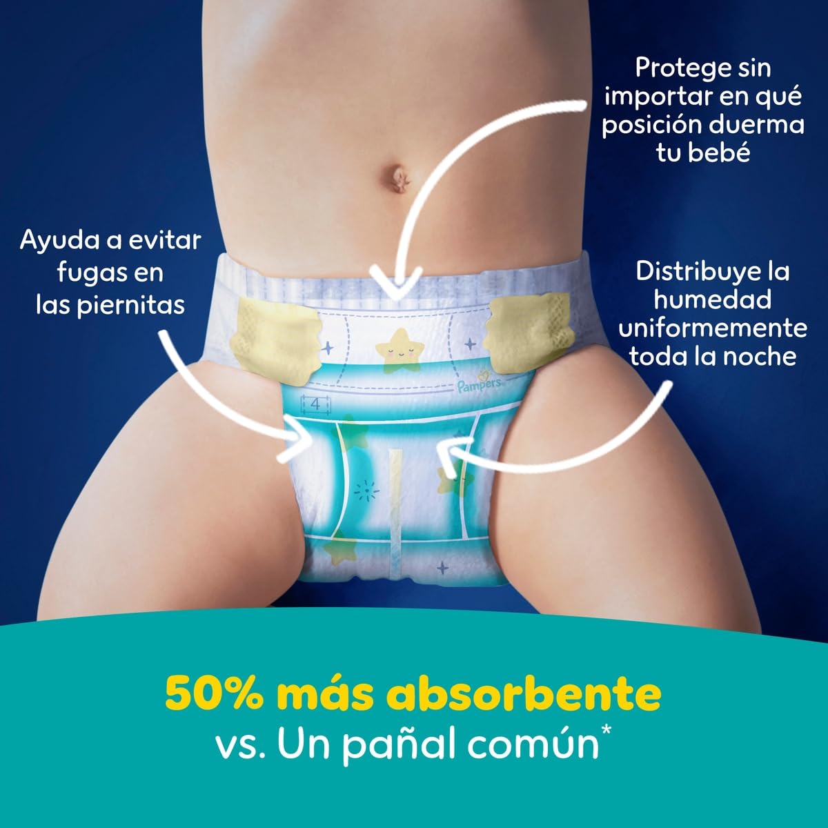 PAMPERS ZZZ Pañales Unisex Desechables Noche Etapa 6, 42 Uds, Bebé +16 Kg