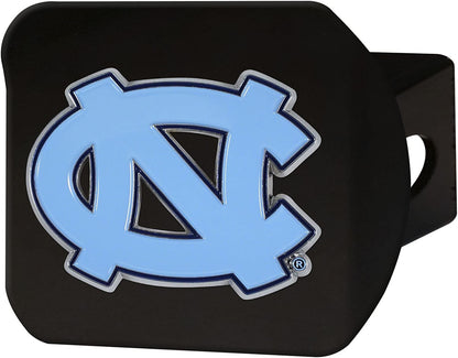 FANMATS NCAA - Enganche de Color para Hombre, Color Negro - Tacones de alquitrán de Carolina del Norte - 3.4"x4" - Negro