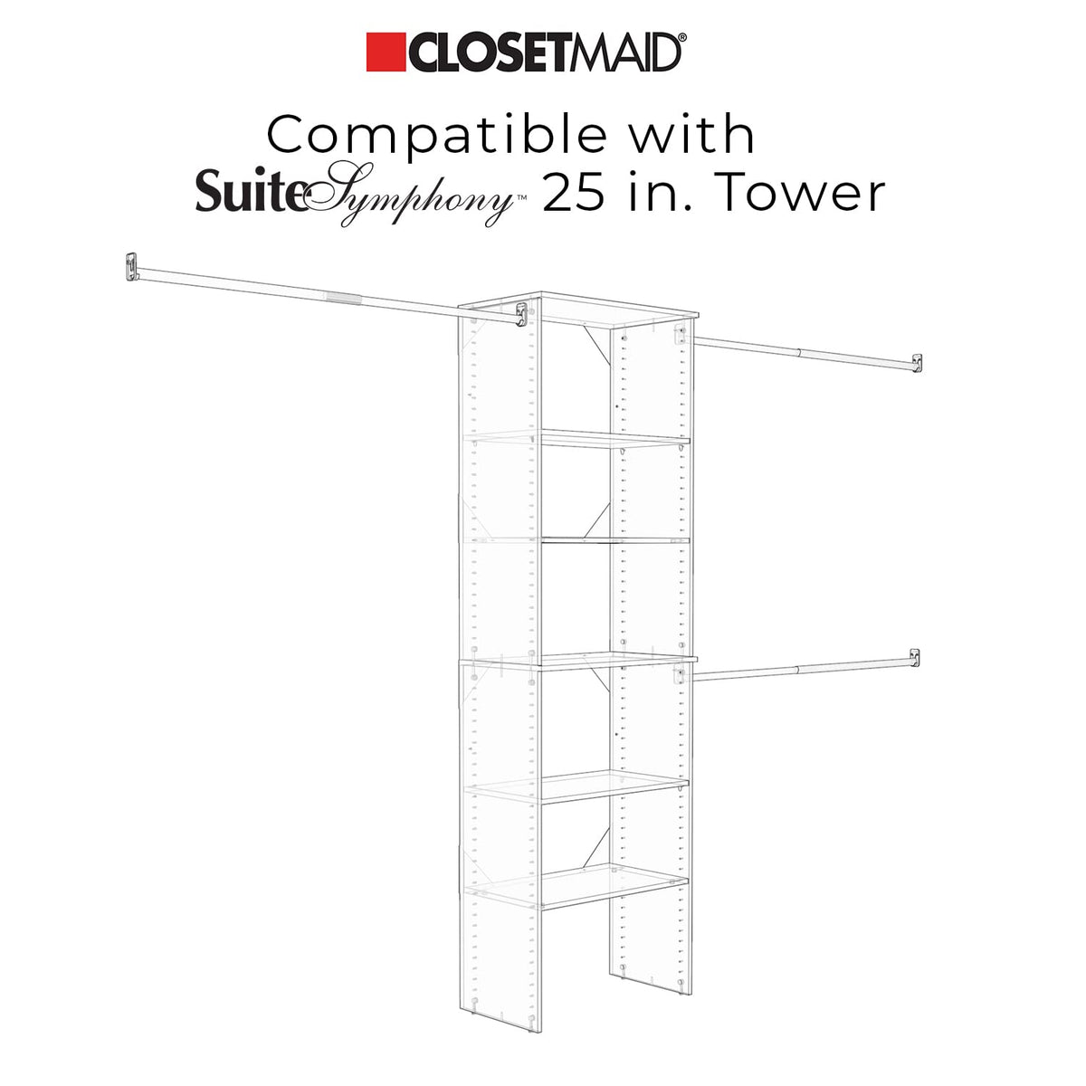 ClosetMaid 8895 Torre SuiteSymphony Kit de Arranque
