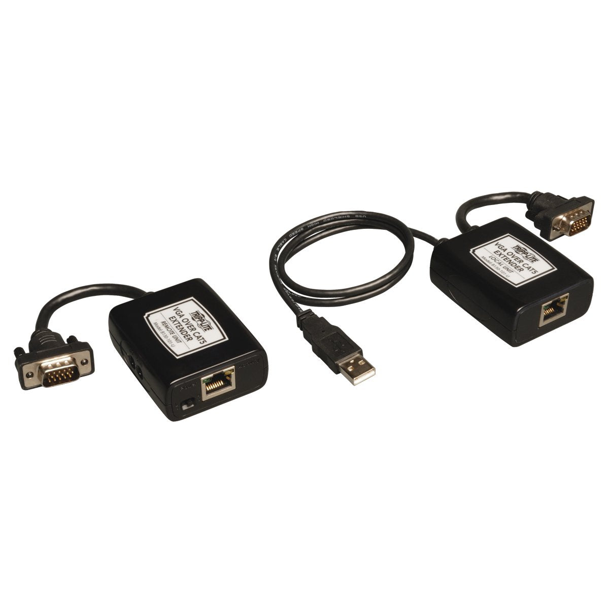 Tripp Lite VGA over Cat5 / Cat6 Extender, Transmitter and Receiver, USB Powered, 1920x1440 at 60Hz (B130-101-U)