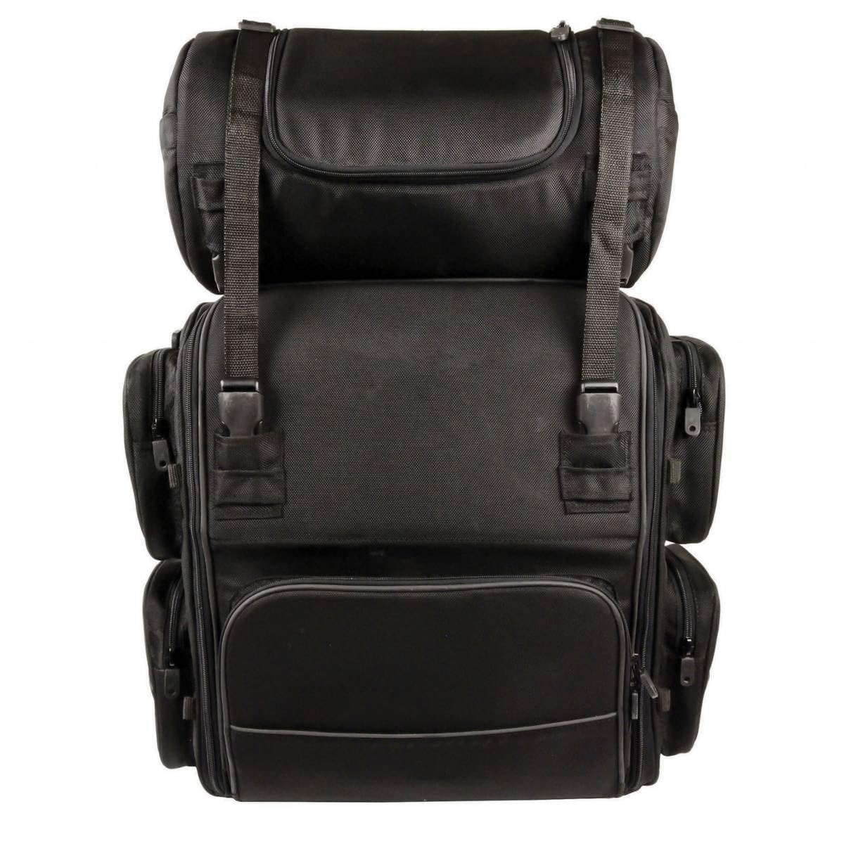 Milwaukee Leather SH680 - Bolsa de Viaje Grande de Tela Negra para Motocicleta, Talla única