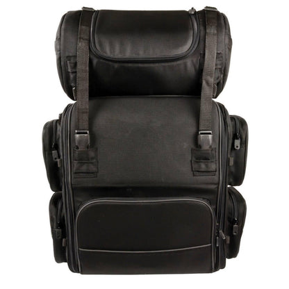 Milwaukee Leather SH680 - Bolsa de Viaje Grande de Tela Negra para Motocicleta, Talla única