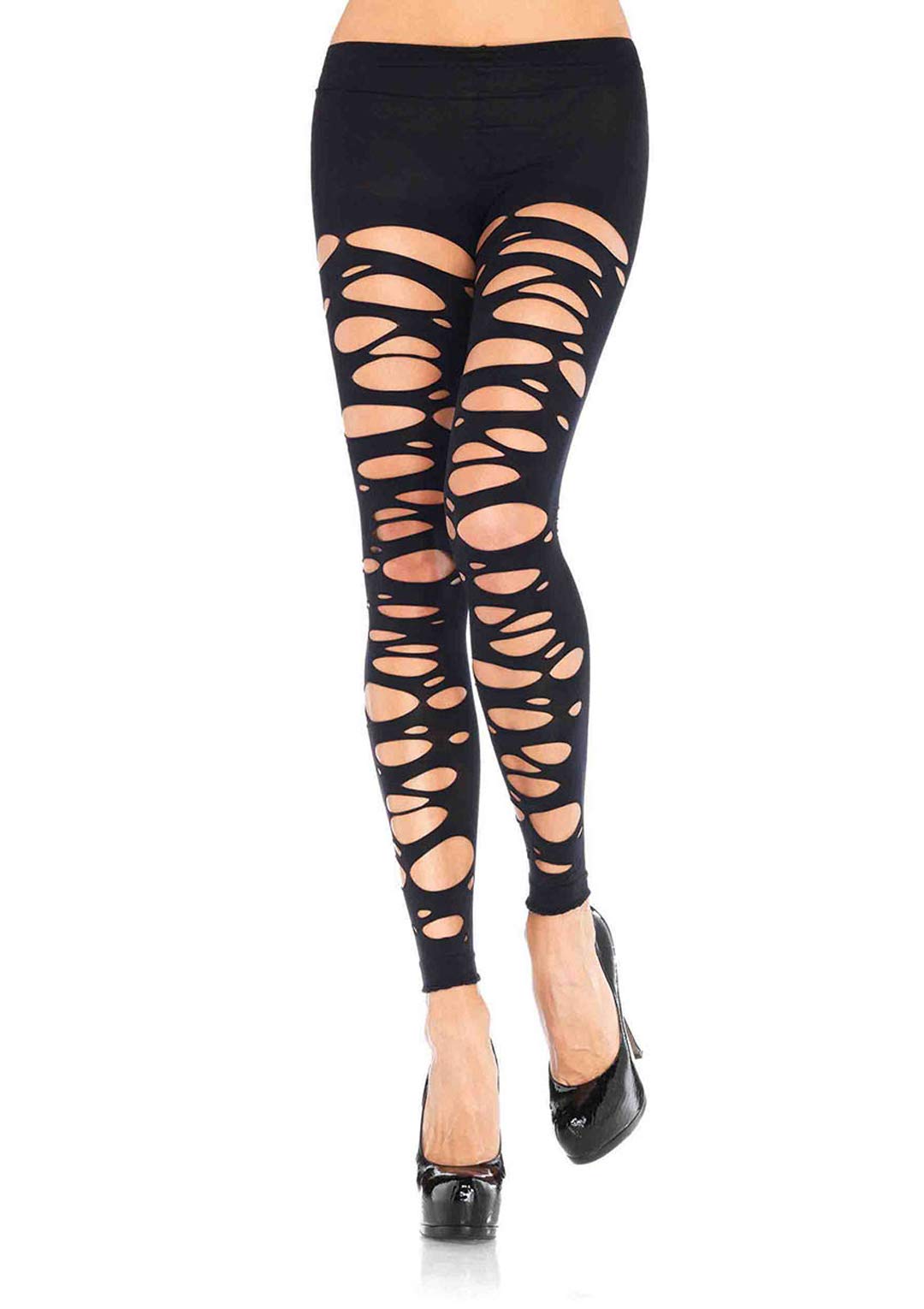 Leg Avenue Tattered - Medias sin pie para mujer