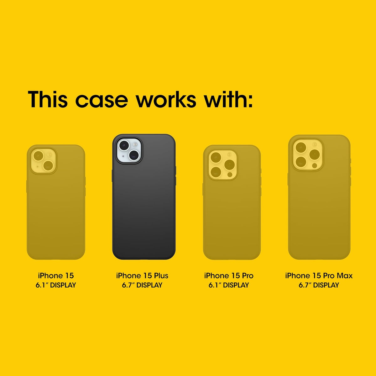 OtterBox - Funda para iPhone 15 Plus y iPhone 14 Plus Commuter Series - (Negro) + PopSockets PopGrip - (Negro), Delgada y Resistente, amigable con el Bolsillo, con protección de Puerto, PopGrip
