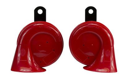 HELLA Claxon Bocina de Caracol para Auto, Motocicleta y Camión - Rojo - Universal - High & Low Kit