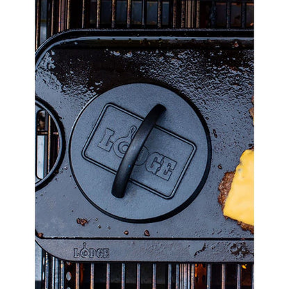 Lodge - Prensa para hamburguesas de 15.7 cm, hierro fundido