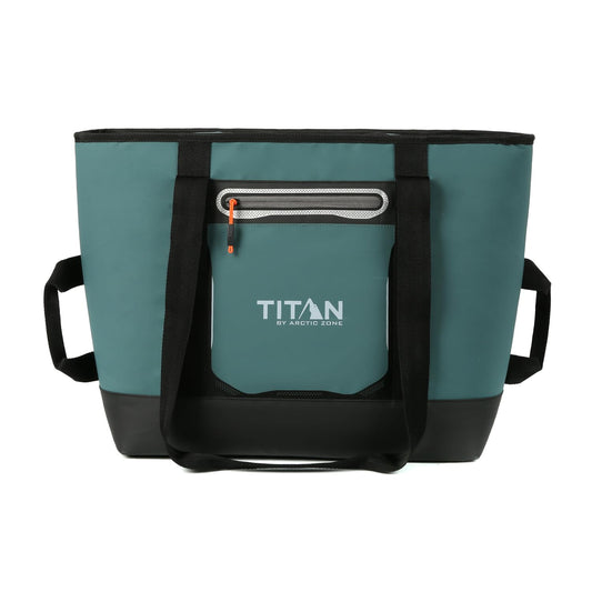Titan by Arctic Zone - Bolsa térmica de lado suave, bolsa aislada con asa, correa de hombro y cierre para almuerzo, picnic y viajes, capacidad de 30 latas
