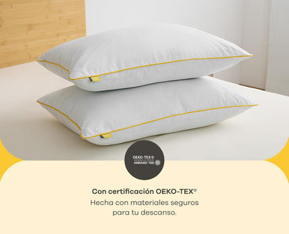 Nooz Almohadas Original Pack de 2 Estándar Suaves Esponjosas Mantienen su Forma Durables Soporte Ligero