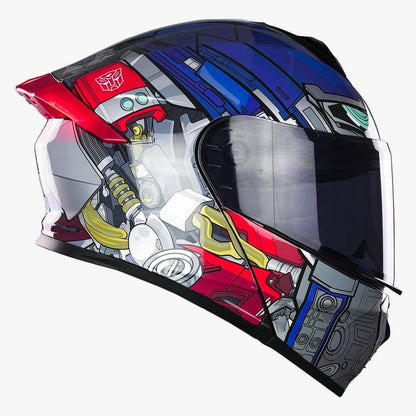 KOV Casco Transformers Optimus Prime Thunder ABATIBLE para Moto Certificado Dot