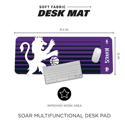 SOAR NBA - Tapete multifuncional de computadora para computadora, (31.5 x 12 pulgadas), tela ultra suave con respaldo de goma antideslizante, costuras de nailon resistentes al agua y duraderas, Boston