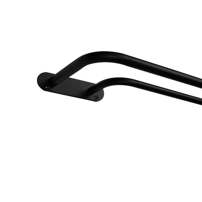 Exclusive Home Cortinas - ER1028-06 66120 - Barra de Cortina Doble Envolvente, 66-120 Pulgadas, Negro Mate