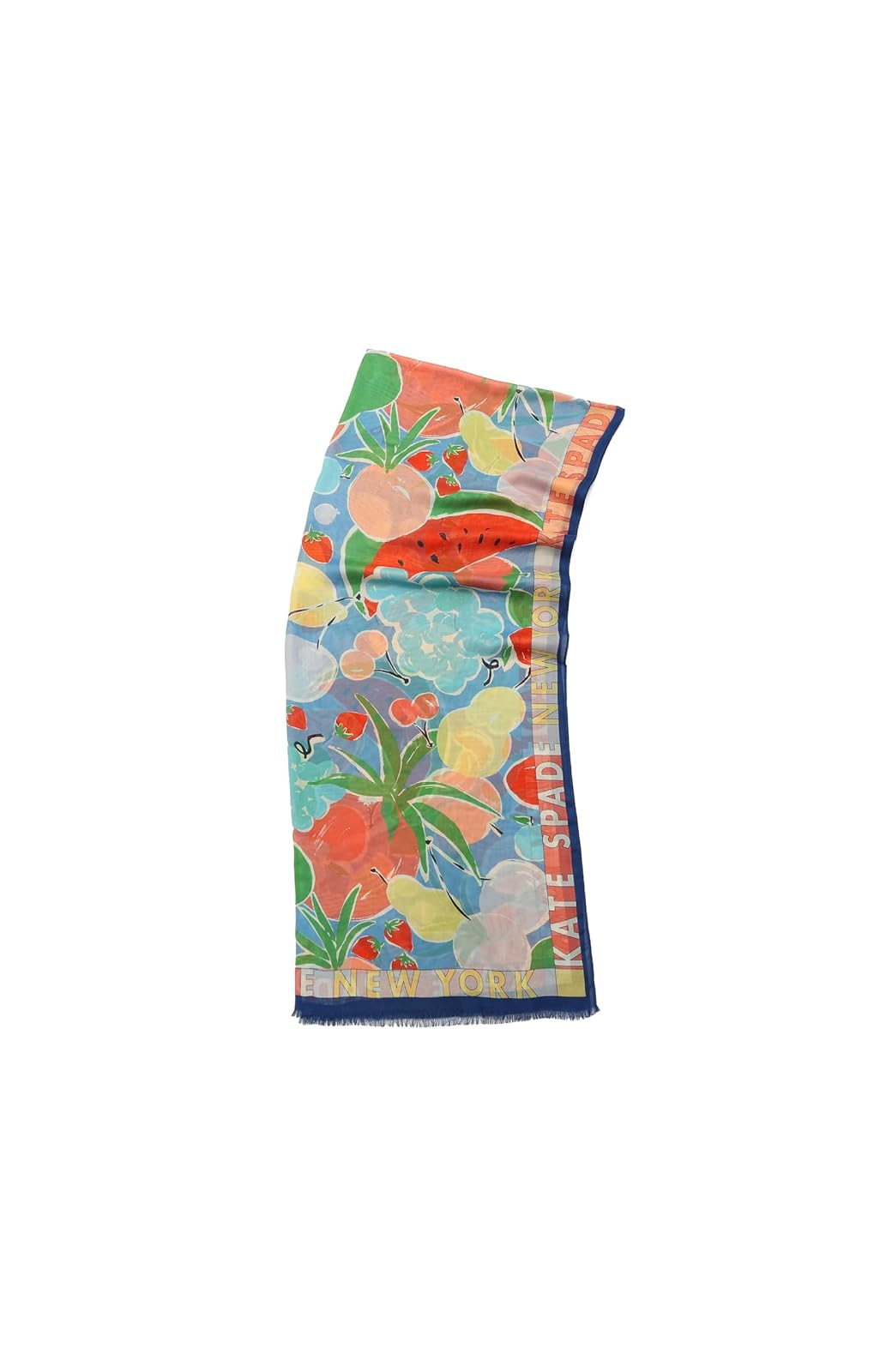 Kate Spade New York - Bufanda oblonga de viscosa de frutas de verano para mujer, accesorio de moda elegante y ligero, Multi, Talla única