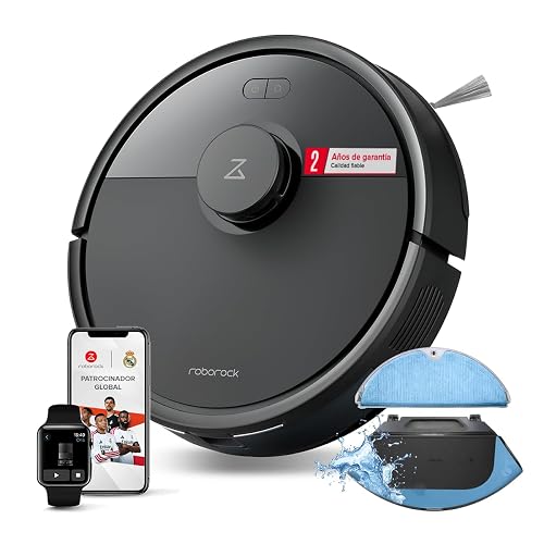 roborock Q7 L5 Robot Aspiradora y Trapeador (Negro Medianochel) | 8,000 Pa, Doble sistema antienredos, LiDAR, Depósitos de polvo y agua de gran capacidad, Hasta 210 m², Control por App