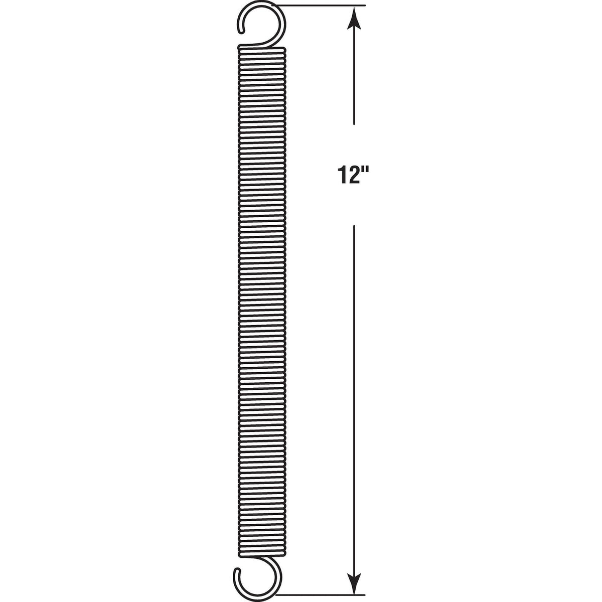 Century Spring C-303 muelles de extensión, 30,5 cm
