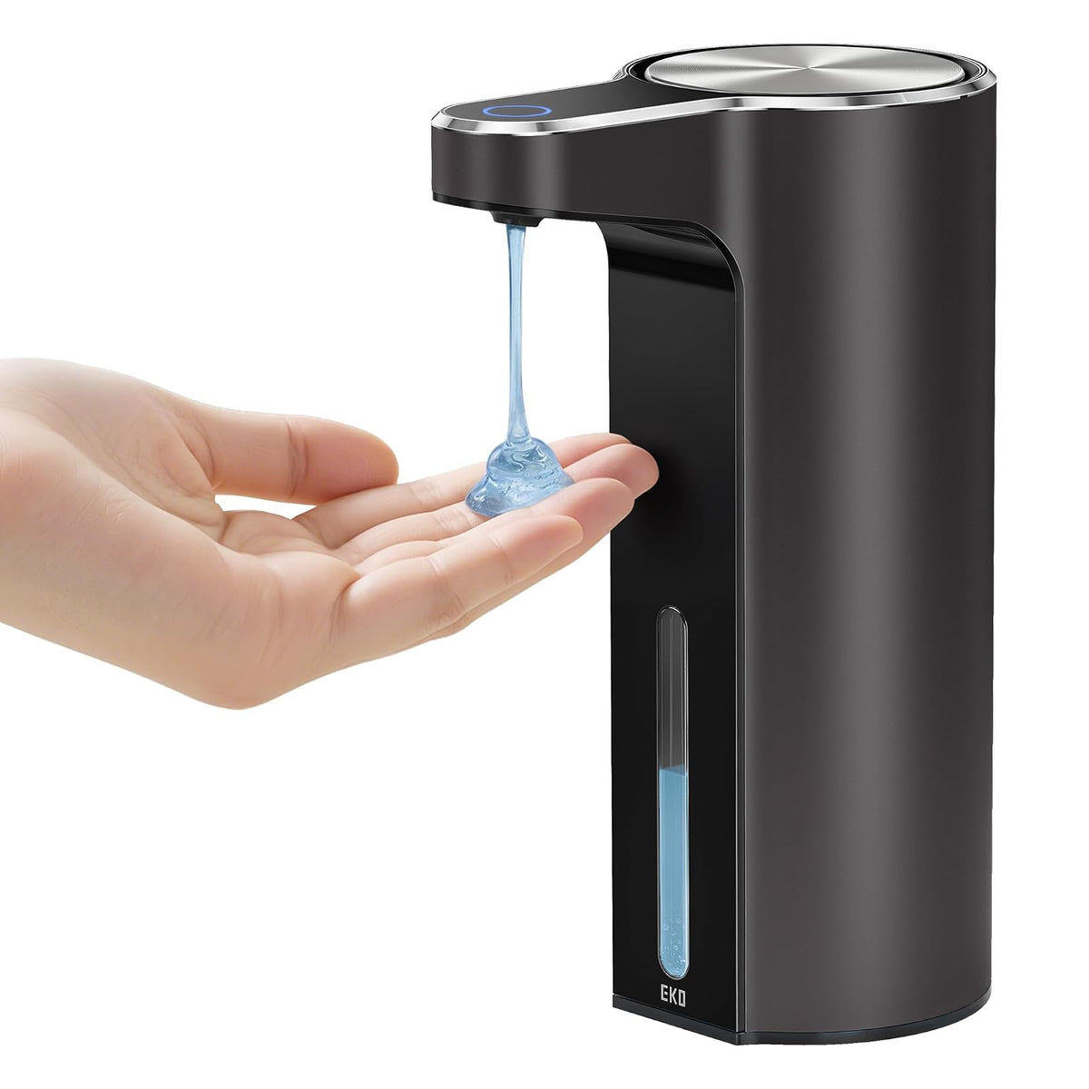 EKO Aroma Dispensador automático de jabón sin Contacto para baño y Cocina, dispensador de jabón de Manos líquido, Resistente al Agua y Recargable, 9 onzas líquidas (Gris Oscuro) - Gris oscuro