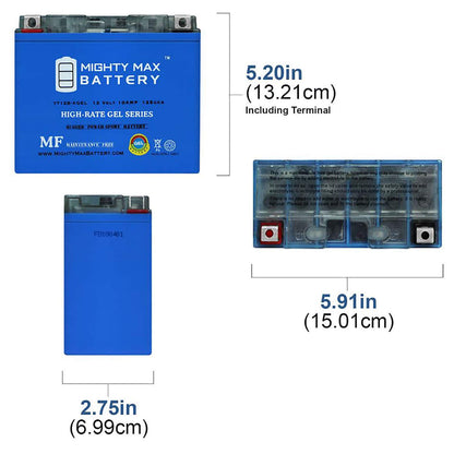 Mighty MAX Battery YT12B-4 - Batería de Gel para Motocicleta sin Mantenimiento