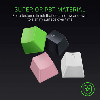 Razer Pbt - Kit de teclas para personalizacion de teclados mecánicos y ópticos, Color Mercury/ Blanco