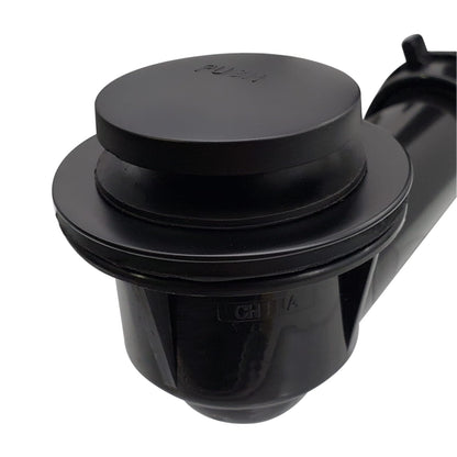 Westbrass 593144-01 Desagüe de baño con punta tubular de 1-1/2 pulgadas, color negro, latón pulido, Negro mate